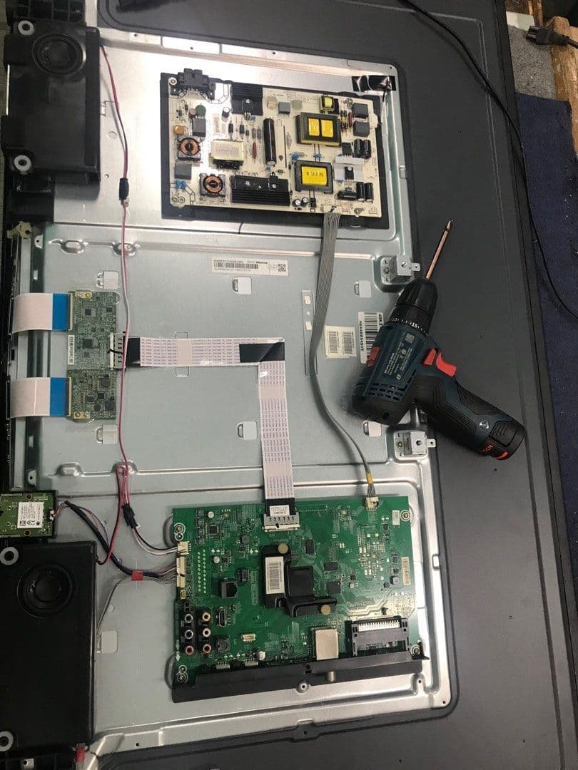 Wall-mounted Samsung TV display